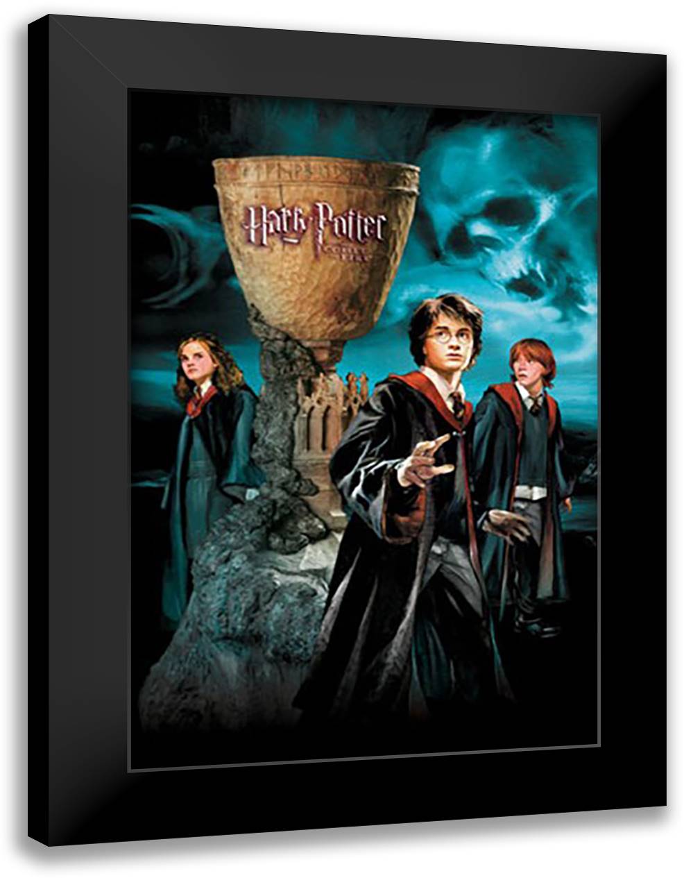 Harry Potter 4-Group 26x38 Black Modern Wood Framed Art Print Poster