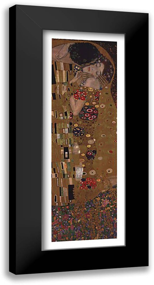The Kiss, c.1908 (detail) 16x40 Black Modern Wood Framed Art Print Poster by Klimt, Gustav