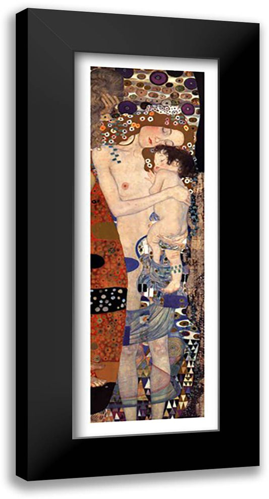 Three Ages of Woman - Mother and Child, c.1905 (detail) 16x40 Black Modern Wood Framed Art Print Poster by Klimt, Gustav