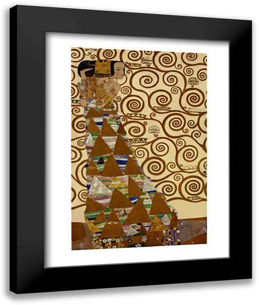 Expectation, c.1909 28x36 Black Modern Wood Framed Art Print Poster by Klimt, Gustav