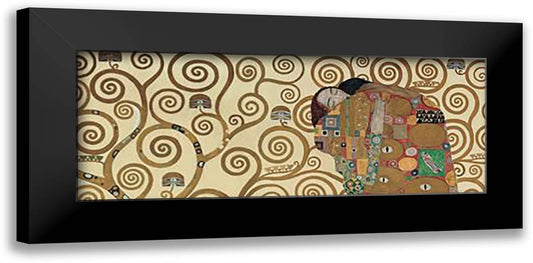 Fulfillment, c.1909 (detail) 36x16 Black Modern Wood Framed Art Print Poster by Klimt, Gustav