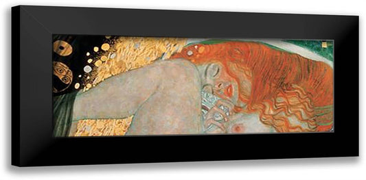 Danae, c.1907 (detail) 36x16 Black Modern Wood Framed Art Print Poster by Klimt, Gustav