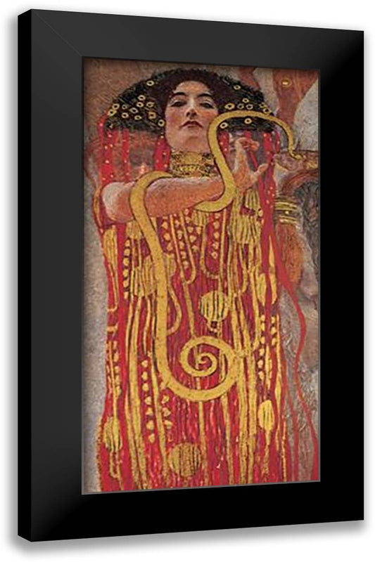 Hygieia, c.1901 (detail from Medicine) 20x40 Black Modern Wood Framed Art Print Poster by Klimt, Gustav