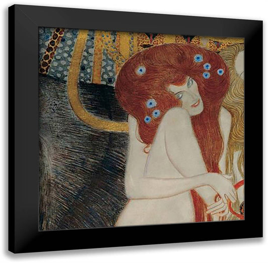 Impurity, c.1902 (detail of Beethoven Frieze) 24x24 Black Modern Wood Framed Art Print Poster by Klimt, Gustav