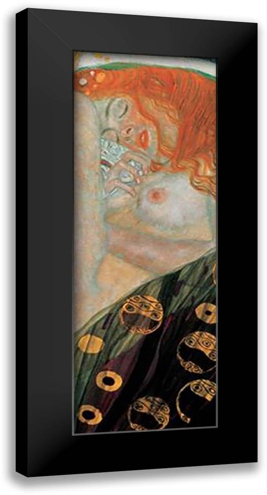 Danae, c.1907 (detail) 16x40 Black Modern Wood Framed Art Print Poster by Klimt, Gustav