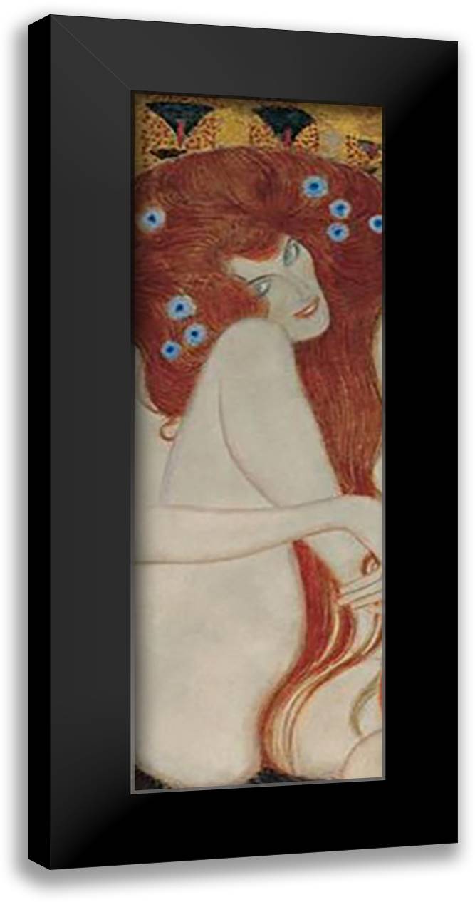 Impurity, c.1902 (detail of Beethoven Frieze) 16x40 Black Modern Wood Framed Art Print Poster by Klimt, Gustav