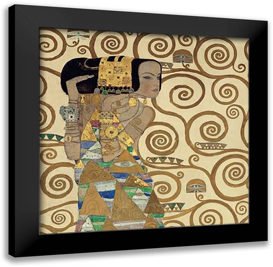 Expectation, c.1909 (detail) 24x24 Black Modern Wood Framed Art Print Poster by Klimt, Gustav