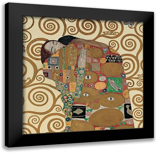 Fulfillment, c.1909 (detail) 24x24 Black Modern Wood Framed Art Print Poster by Klimt, Gustav