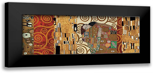 Klimt Deco (Fulfillment) 40x16 Black Modern Wood Framed Art Print Poster by Klimt, Gustav