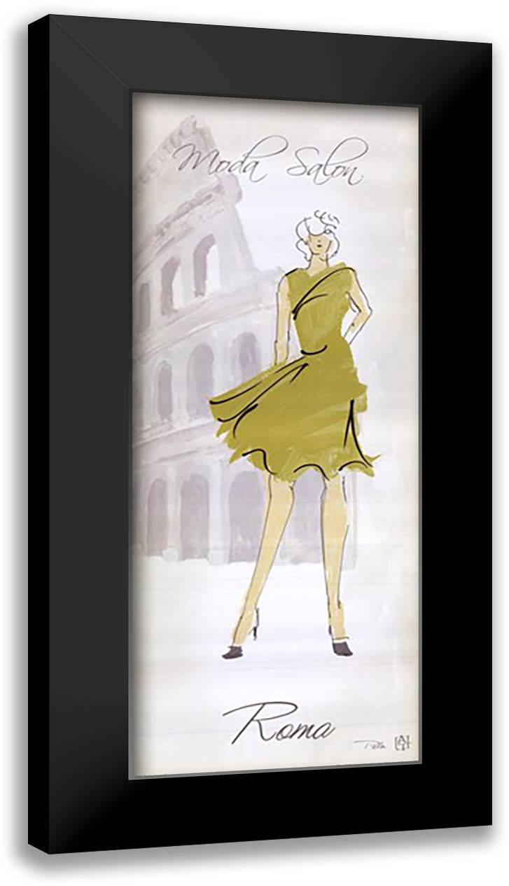 Fashion Lady IV 12x24 Black Modern Wood Framed Art Print Poster by Tillmon, Avery