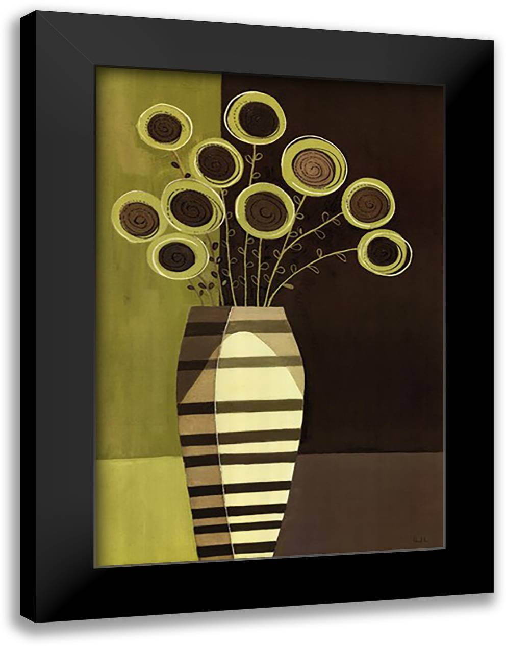 Arrangement For Ella 28x40 Black Modern Wood Framed Art Print Poster by Lee, Cheryl