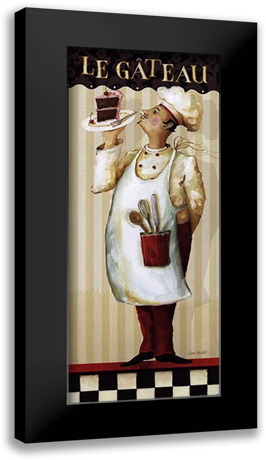 Chef's Masterpiece IV 12x24 Black Modern Wood Framed Art Print Poster by Audit, Lisa