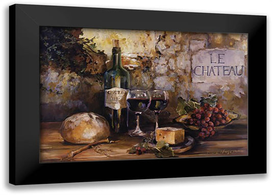 Le Chateau 40x28 Black Modern Wood Framed Art Print Poster by Hageman, Marilyn