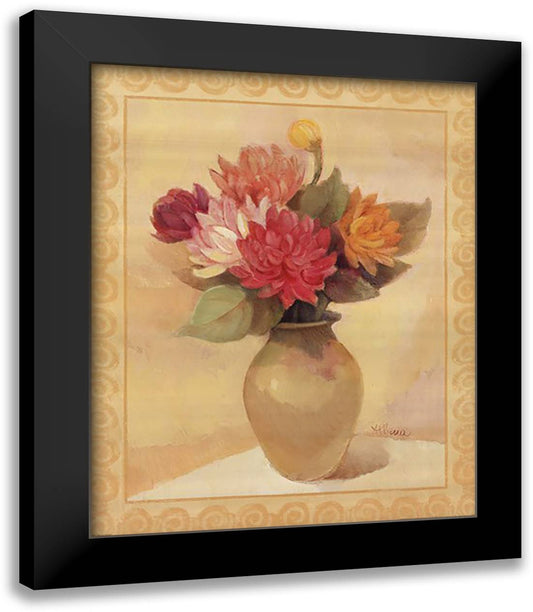 Albena's Dahlias I 20x24 Black Modern Wood Framed Art Print Poster by Hristova, Albena