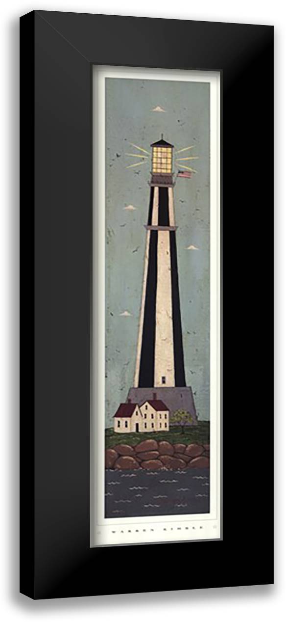 Nautical IV 11x32 Black Modern Wood Framed Art Print Poster by Kimble, Warren