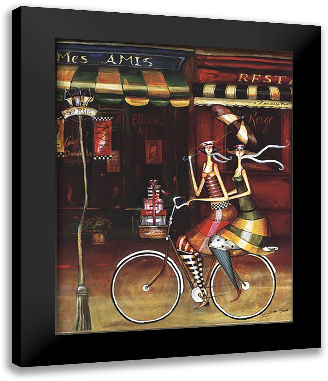 Mes Amis II 15x18 Black Modern Wood Framed Art Print Poster by Garant, Jennifer