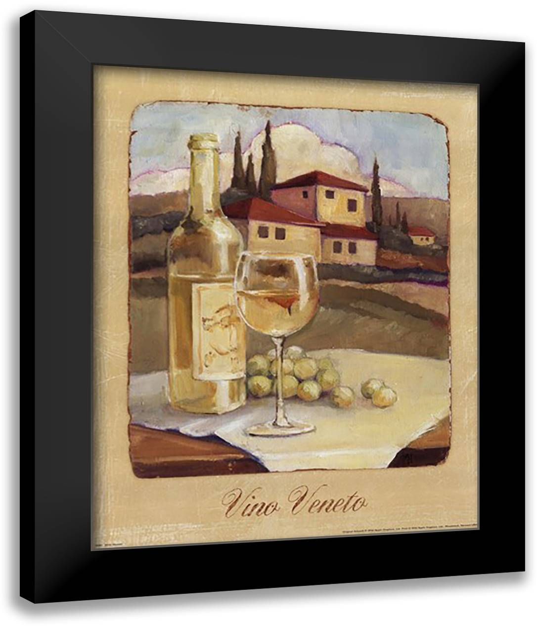 Vino Veneto 15x18 Black Modern Wood Framed Art Print Poster by Tillmon, Avery