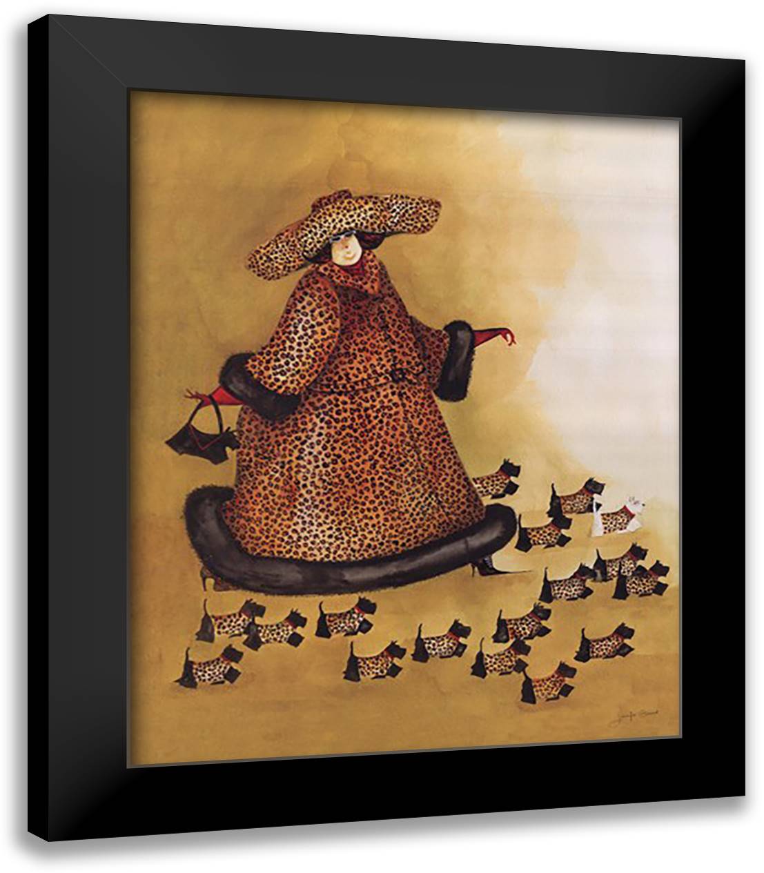 Faux Paw 20x24 Black Modern Wood Framed Art Print Poster by Garant, Jennifer