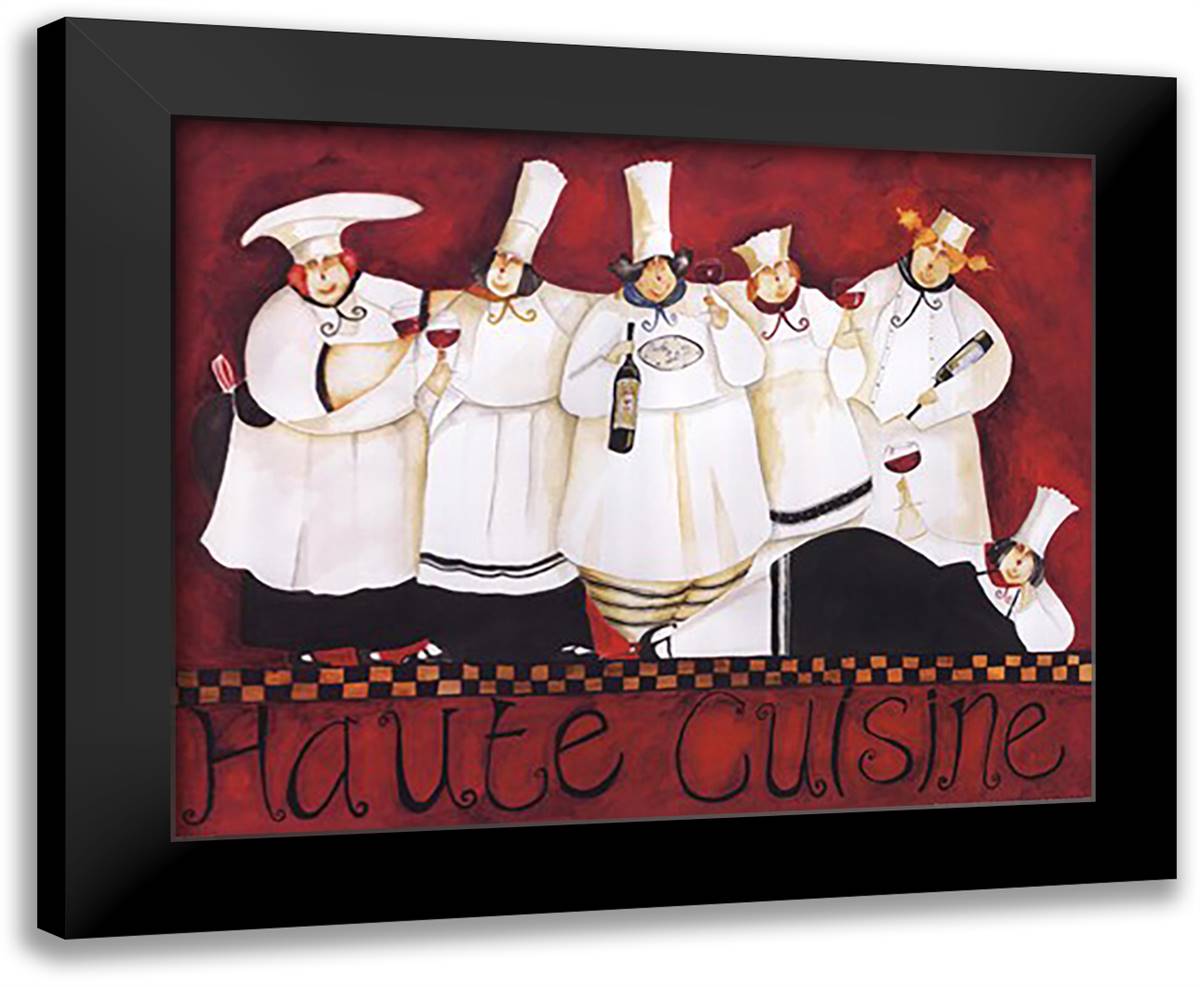 Haute Cuisine 24x20 Black Modern Wood Framed Art Print Poster by Garant, Jennifer