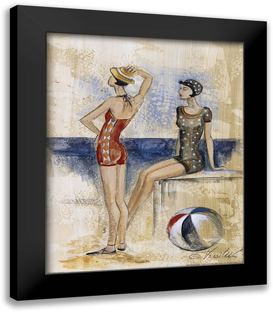 Bathing Beauties II 15x18 Black Modern Wood Framed Art Print Poster by Vassileva, Silvia