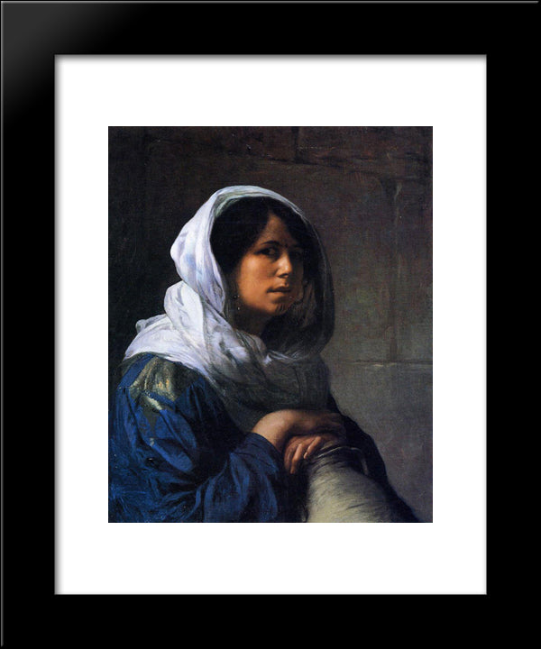 Egyptian Water Carrier 20x24 Black Modern Wood Framed Art Print Poster by Gerome, Jean Leon