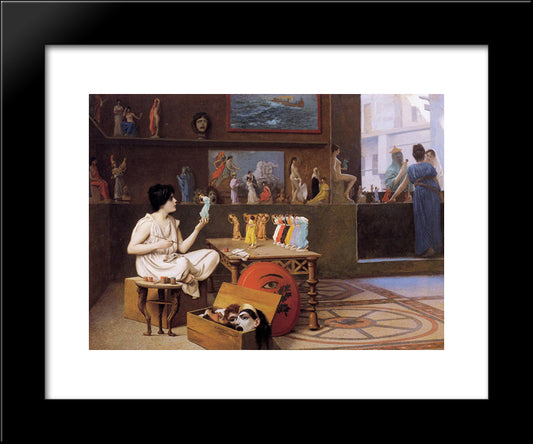Painting Breathes Life Into Sculpture 20x24 Black Modern Wood Framed Art Print Poster by Gerome, Jean Leon