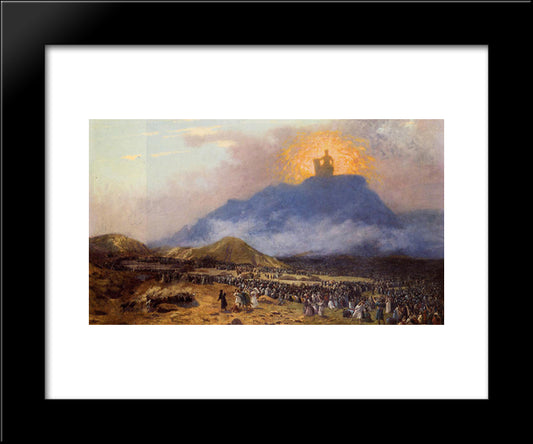 Moses On Mount Sinai 20x24 Black Modern Wood Framed Art Print Poster by Gerome, Jean Leon