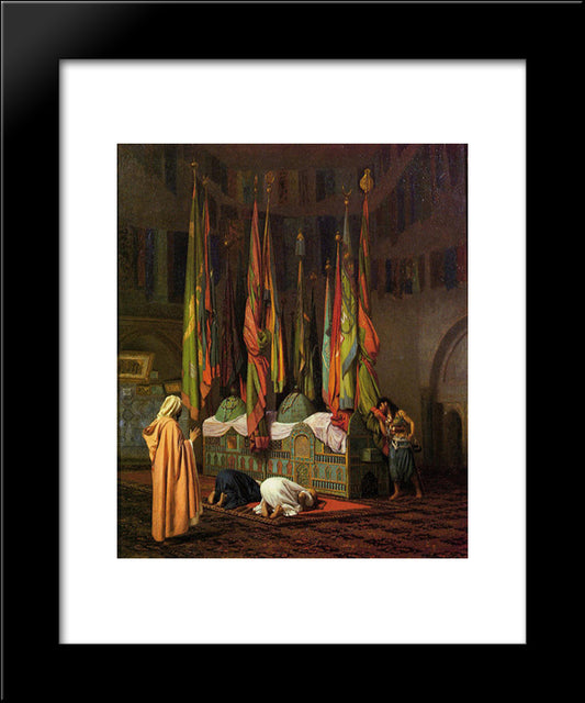 The Tomb Of Hazrat Imam Hisain Allahis Salam 20x24 Black Modern Wood Framed Art Print Poster by Gerome, Jean Leon