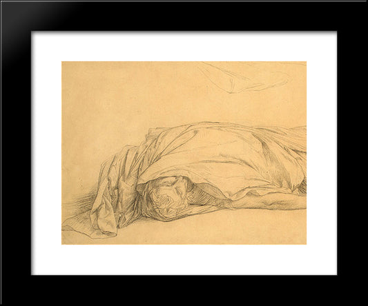 The Dead Caesar [Detail: 1] 20x24 Black Modern Wood Framed Art Print Poster by Gerome, Jean Leon