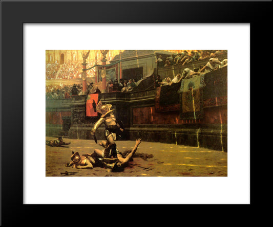 Pollice Verso 20x24 Black Modern Wood Framed Art Print Poster by Gerome, Jean Leon