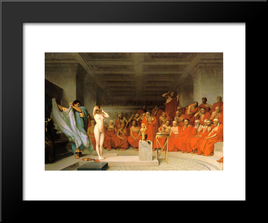 Phryne Before The Areopagus 20x24 Black Modern Wood Framed Art Print Poster by Gerome, Jean Leon