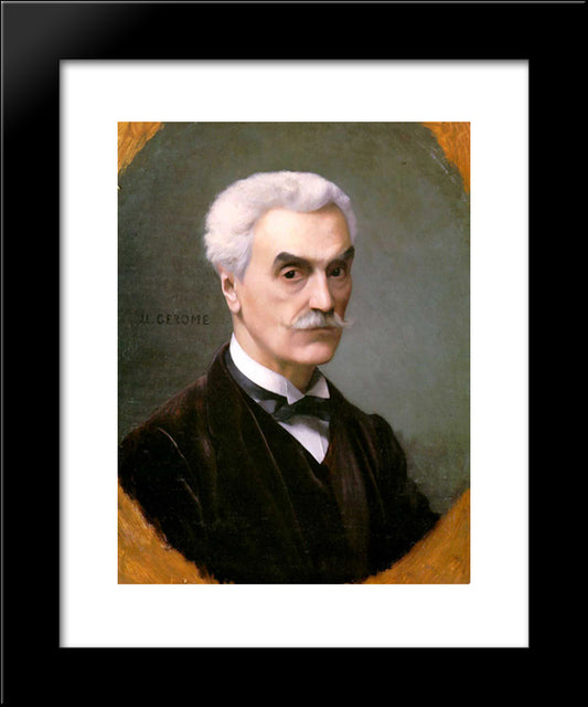 Self Portrait 20x24 Black Modern Wood Framed Art Print Poster by Gerome, Jean Leon