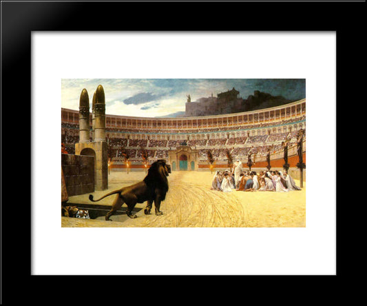 The Christian Martyrs' Last Prayer 20x24 Black Modern Wood Framed Art Print Poster by Gerome, Jean Leon
