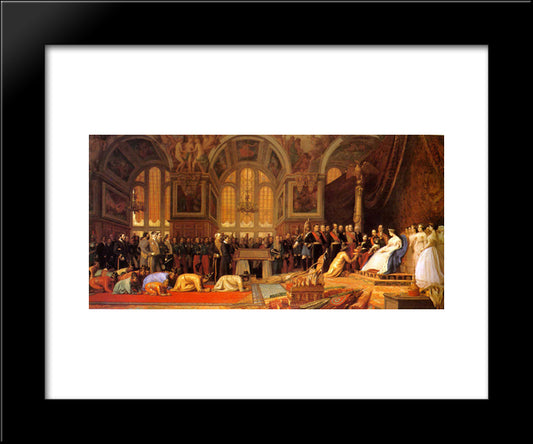 The Reception Of The Siamese Ambassadors At Fontainebleau 20x24 Black Modern Wood Framed Art Print Poster by Gerome, Jean Leon