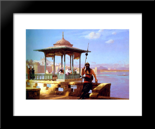 Harem In The Kiosk 20x24 Black Modern Wood Framed Art Print Poster by Gerome, Jean Leon
