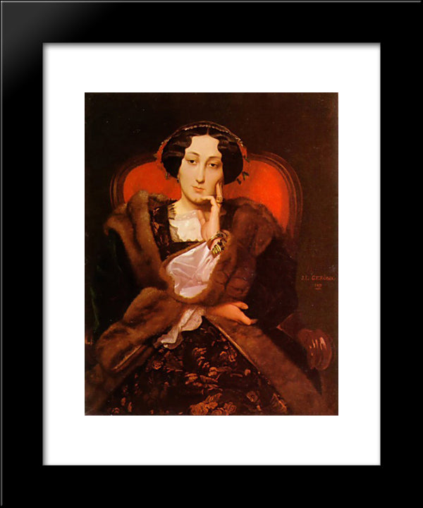 Portrait Of A Lady 20x24 Black Modern Wood Framed Art Print Poster by Gerome, Jean Leon