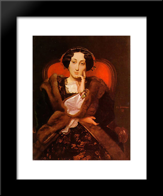 Portrait Of A Lady 20x24 Black Modern Wood Framed Art Print Poster by Gerome, Jean Leon