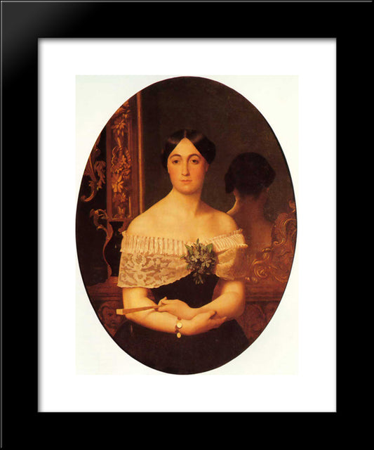 Portrait Of A Lady 20x24 Black Modern Wood Framed Art Print Poster by Gerome, Jean Leon