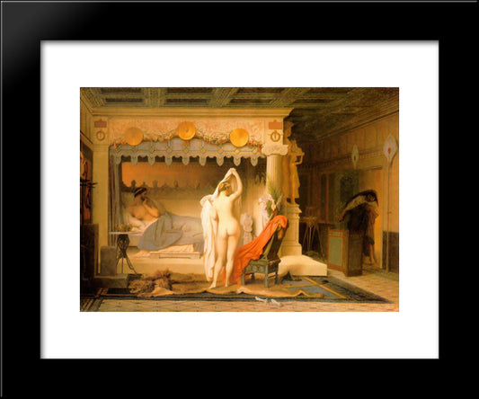 King Candaules 20x24 Black Modern Wood Framed Art Print Poster by Gerome, Jean Leon