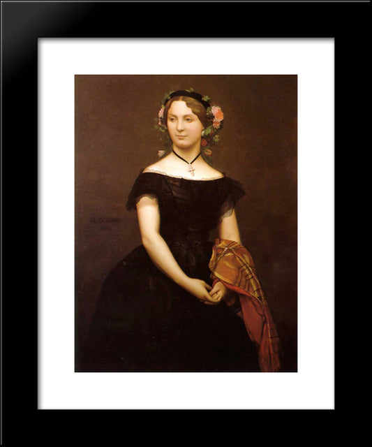 Portrait Of Mlle Durand 20x24 Black Modern Wood Framed Art Print Poster by Gerome, Jean Leon