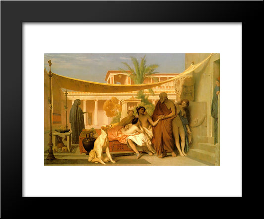 Socrates Seeking Alcibiades In The House Of Aspasia 20x24 Black Modern Wood Framed Art Print Poster by Gerome, Jean Leon