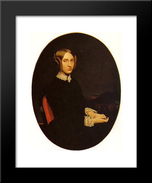 Portrait Of A Woman 20x24 Black Modern Wood Framed Art Print Poster by Gerome, Jean Leon