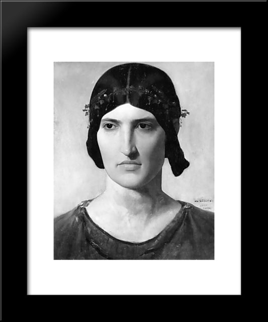 Portrait Of A Roman Woman 20x24 Black Modern Wood Framed Art Print Poster by Gerome, Jean Leon