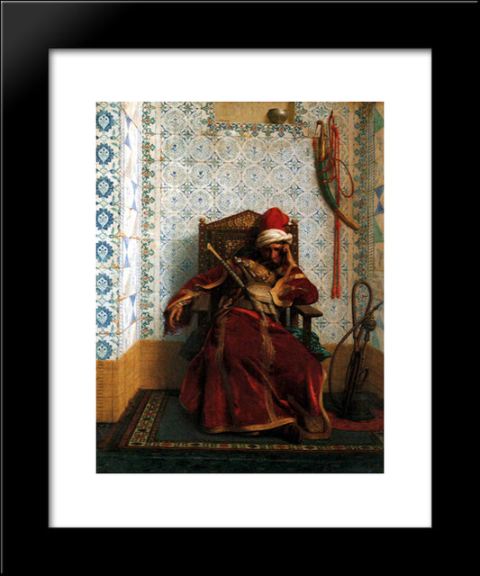 Markos Botsaris 20x24 Black Modern Wood Framed Art Print Poster by Gerome, Jean Leon