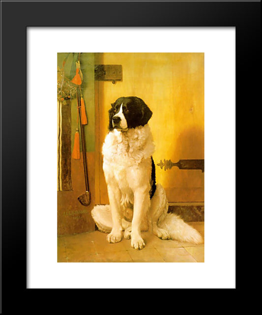 Study Of A Dog 20x24 Black Modern Wood Framed Art Print Poster by Gerome, Jean Leon