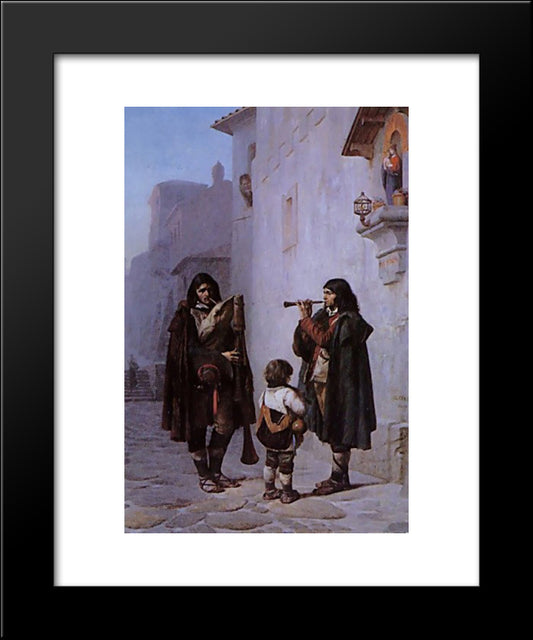 Pifferari 20x24 Black Modern Wood Framed Art Print Poster by Gerome, Jean Leon