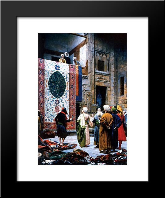 The Carpet Merchant 20x24 Black Modern Wood Framed Art Print Poster by Gerome, Jean Leon