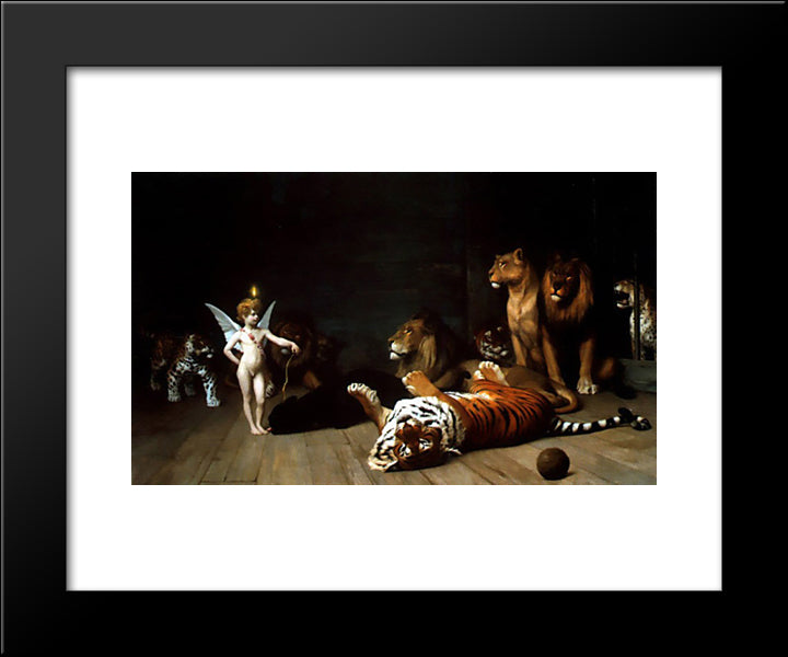 Whoever You Are, Here Is Your Master 20x24 Black Modern Wood Framed Art Print Poster by Gerome, Jean Leon
