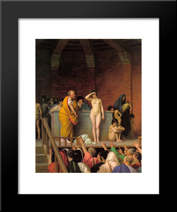 Slave Auction 20x24 Black Modern Wood Framed Art Print Poster by Gerome, Jean Leon