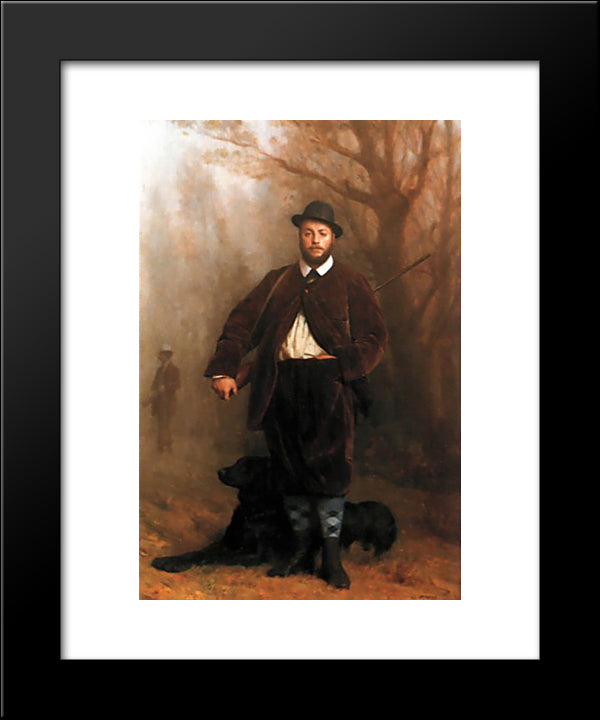 Portrait Of Eduoard Delessert 20x24 Black Modern Wood Framed Art Print Poster by Gerome, Jean Leon